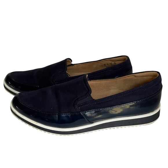 Naturalizer Comfort Slip-On Shoes Navy Blue Black  Size 9M  Casual Work Walking - Picture 1 of 10